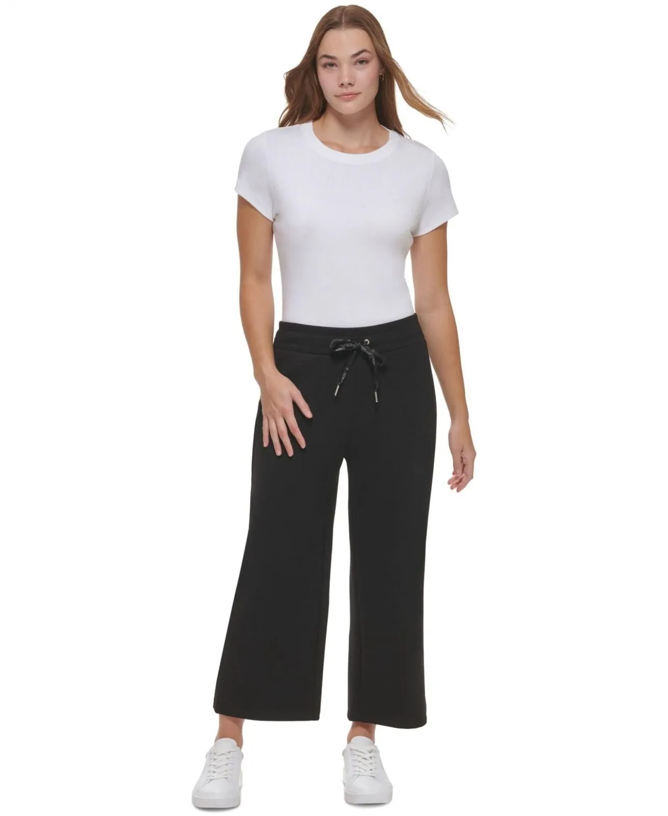 Calvin Klein Women's Satin Drawstring Sweatpants M2XFS829