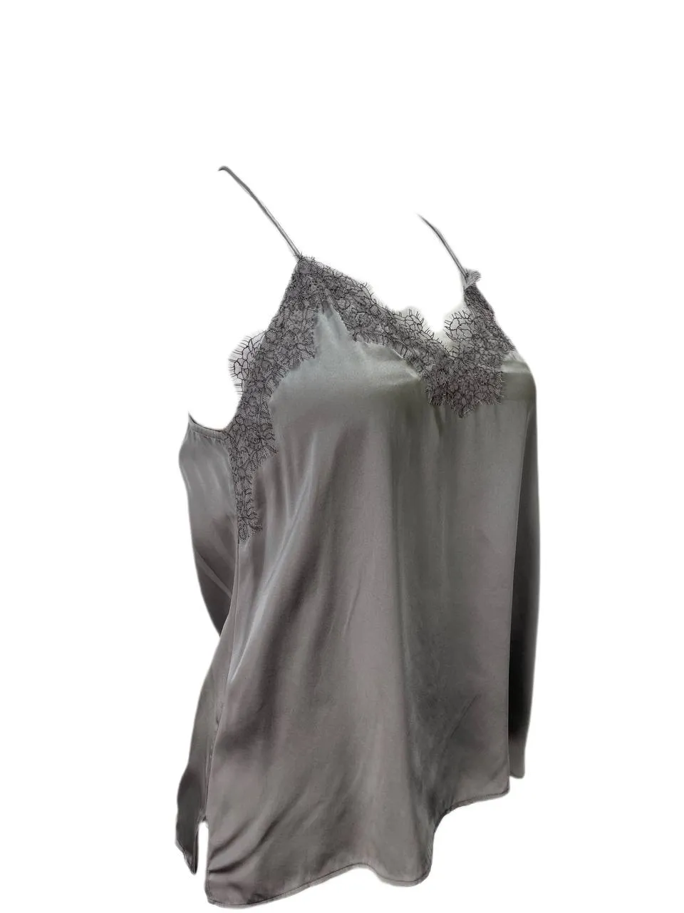 CAMI Women's Silver Racer V-Neck Top #978 XS NWT