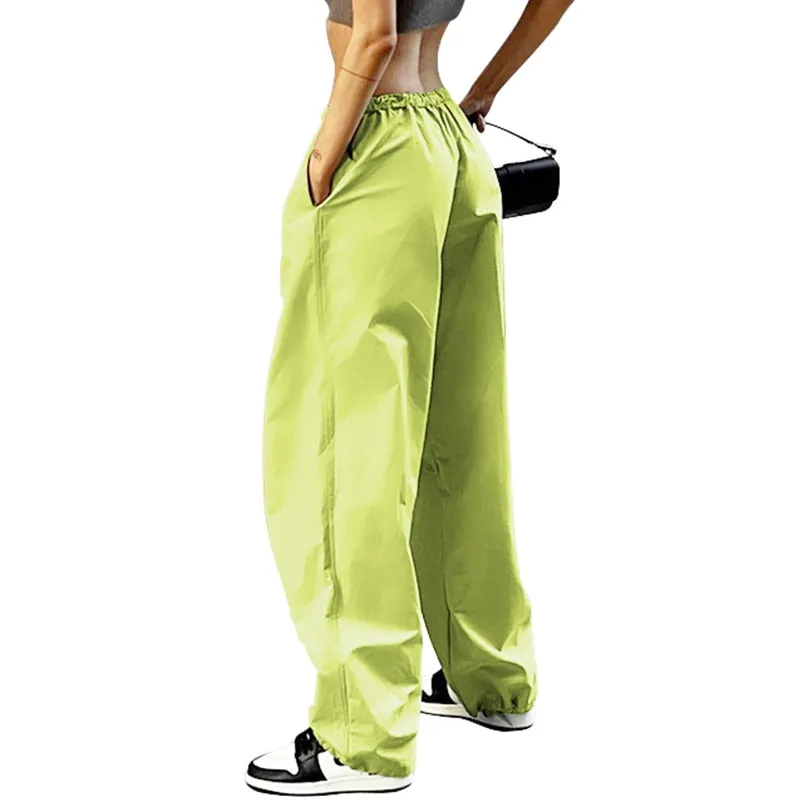 Cargo Pants Y2K Clothes Loose Drawstring Low Waist Joggers