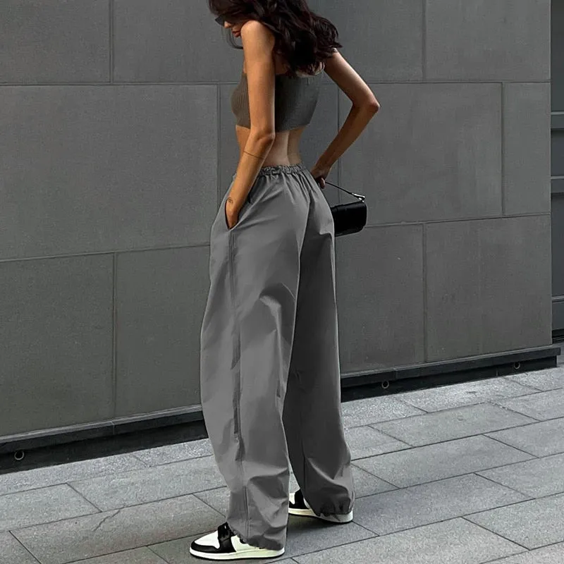 Cargo Pants Y2K Clothes Loose Drawstring Low Waist Joggers