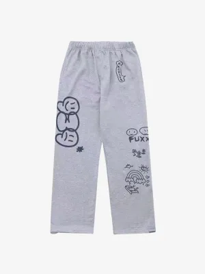 CARTOON LETTER SWEAT PANTS