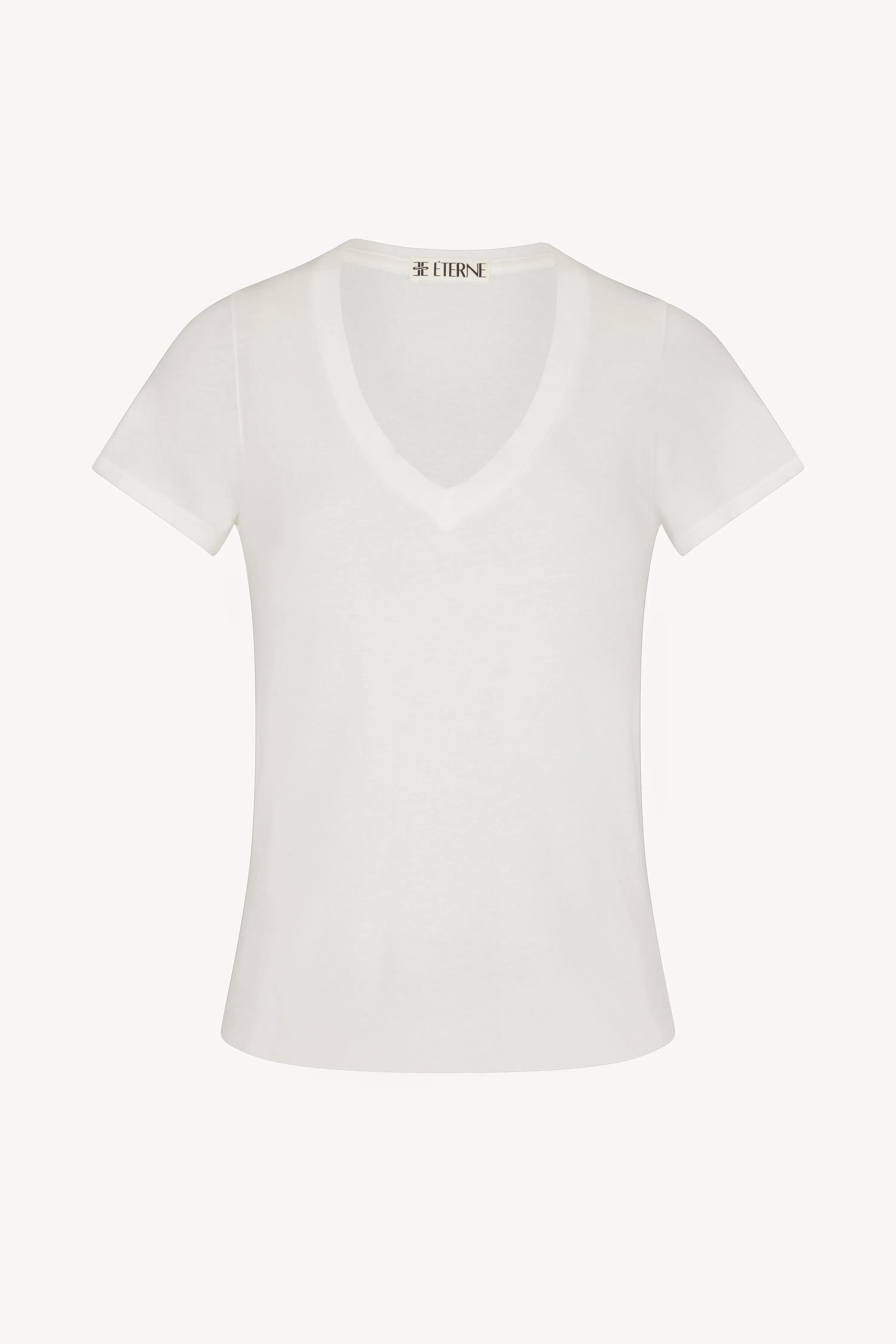 Chloe V Neck Tee - Ivory