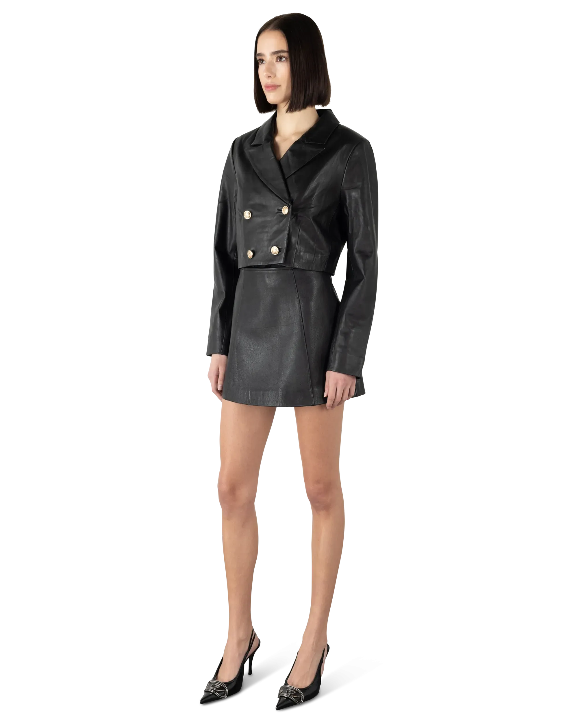 Cillian Leather Mini Skirt