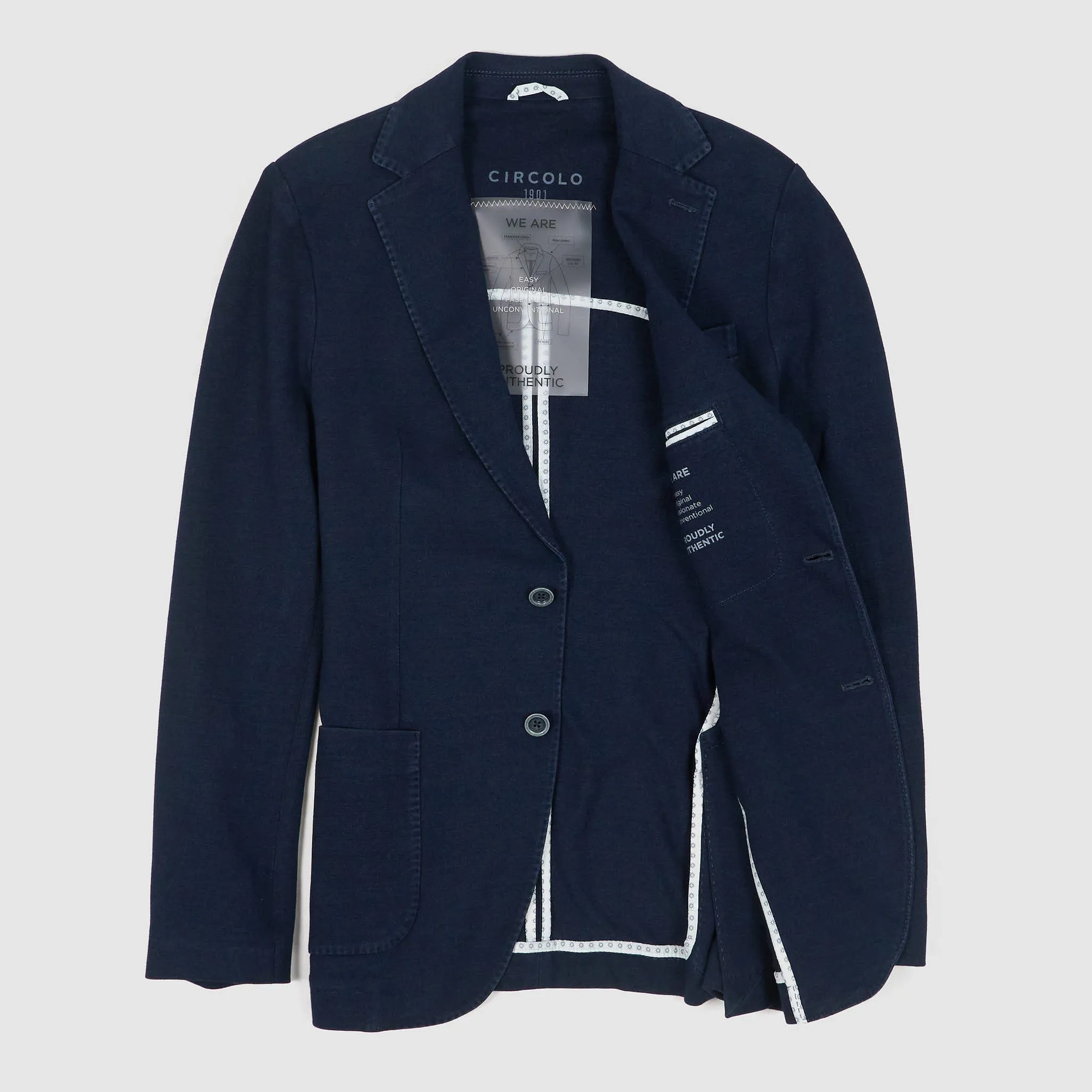 Circolo 1901 Man Indigo Dyed Easy Blazer Jacket