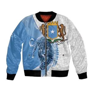 Coat of arms of Soomaaliya Bomber Jacket Leopard Skin mix Islamic Pattern LT15