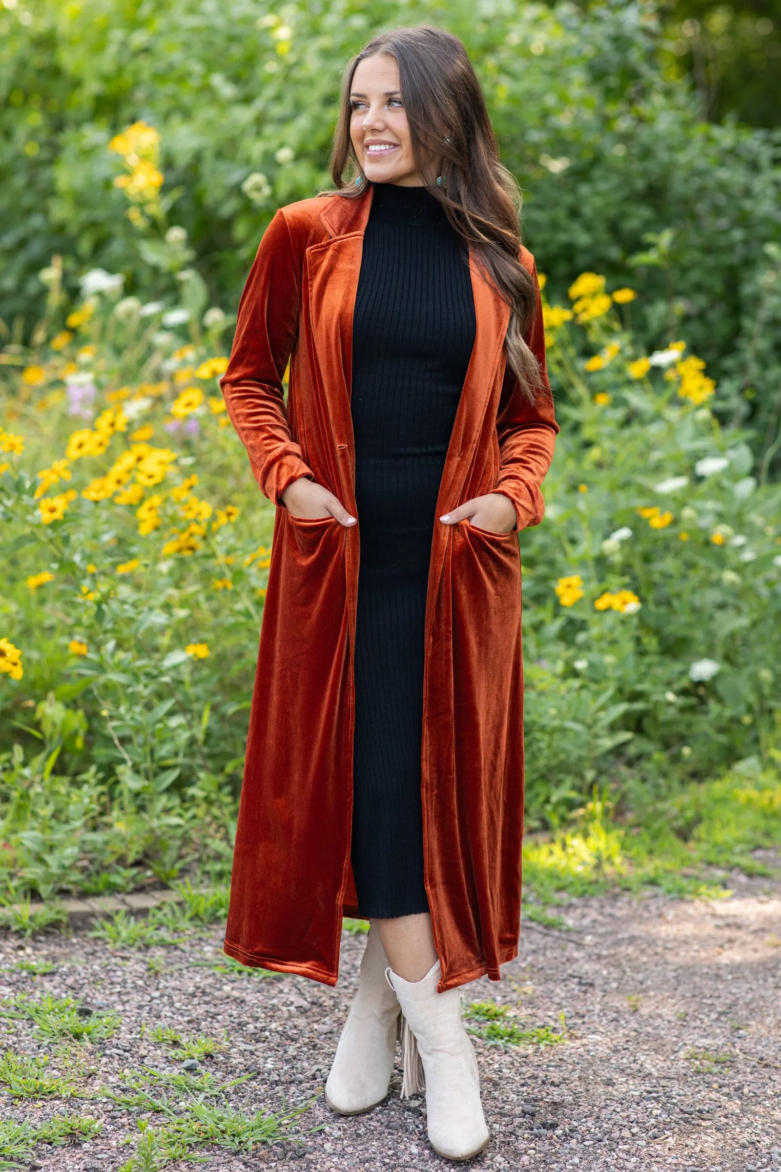 Cognac Velvet Jacket