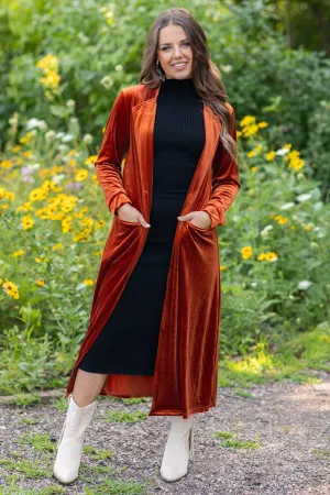 Cognac Velvet Jacket