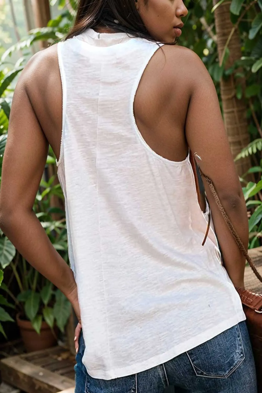 comfort sleeveless v neck tank top in solid colors