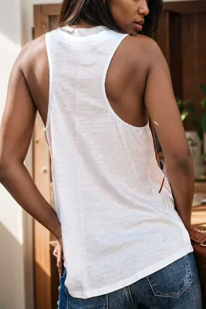 comfort sleeveless v neck tank top in solid colors