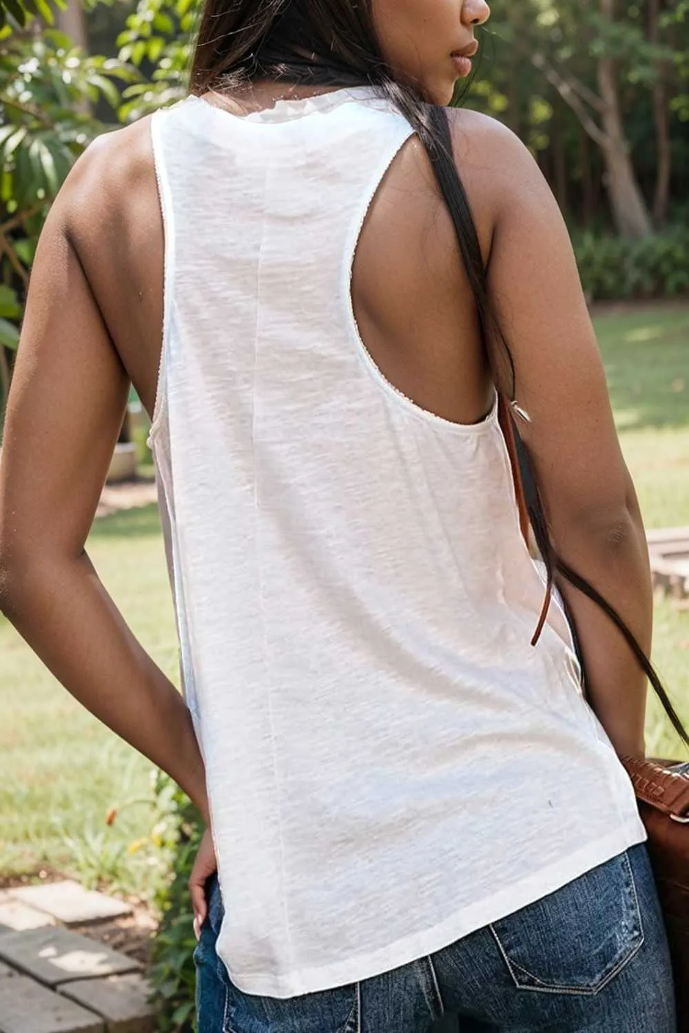comfort sleeveless v neck tank top in solid colors