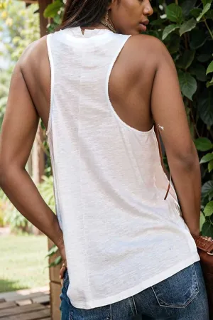 comfort sleeveless v neck tank top in solid colors