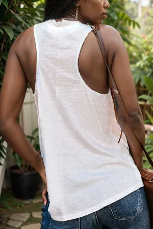 comfort sleeveless v neck tank top in solid colors