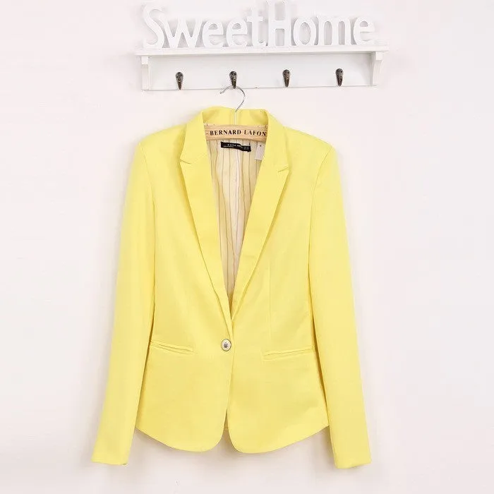Comfortable women's Blazers Candy color lined with striped Z suit WL2314