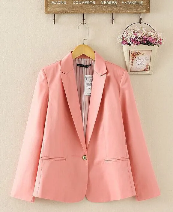 Comfortable women's Blazers Candy color lined with striped Z suit WL2314