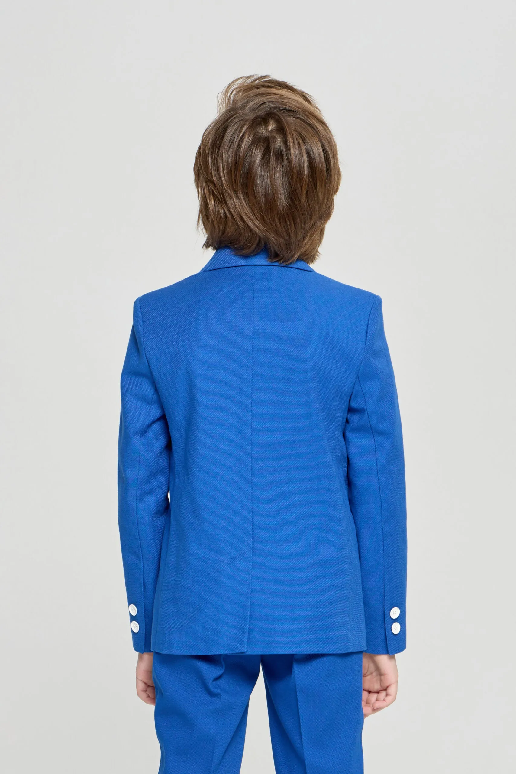 Contrast Button Blazer and Pant Set