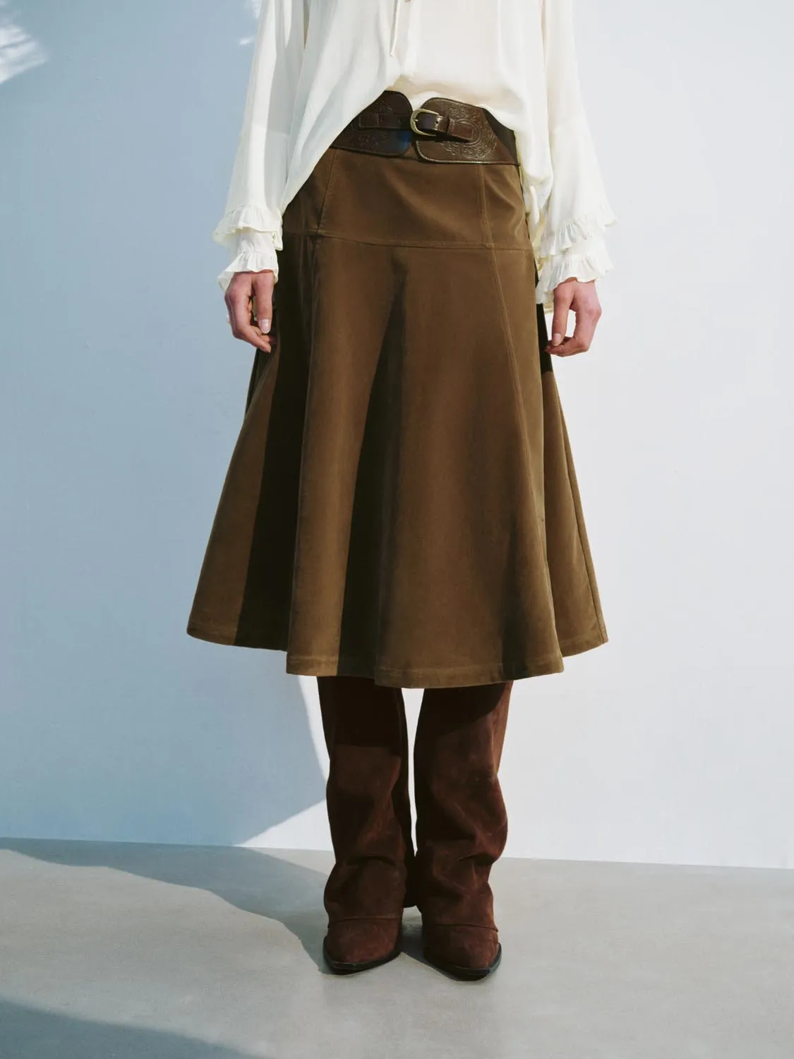 Corduroy A-Line Skirts