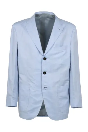 Cotton blend single-breast jacket