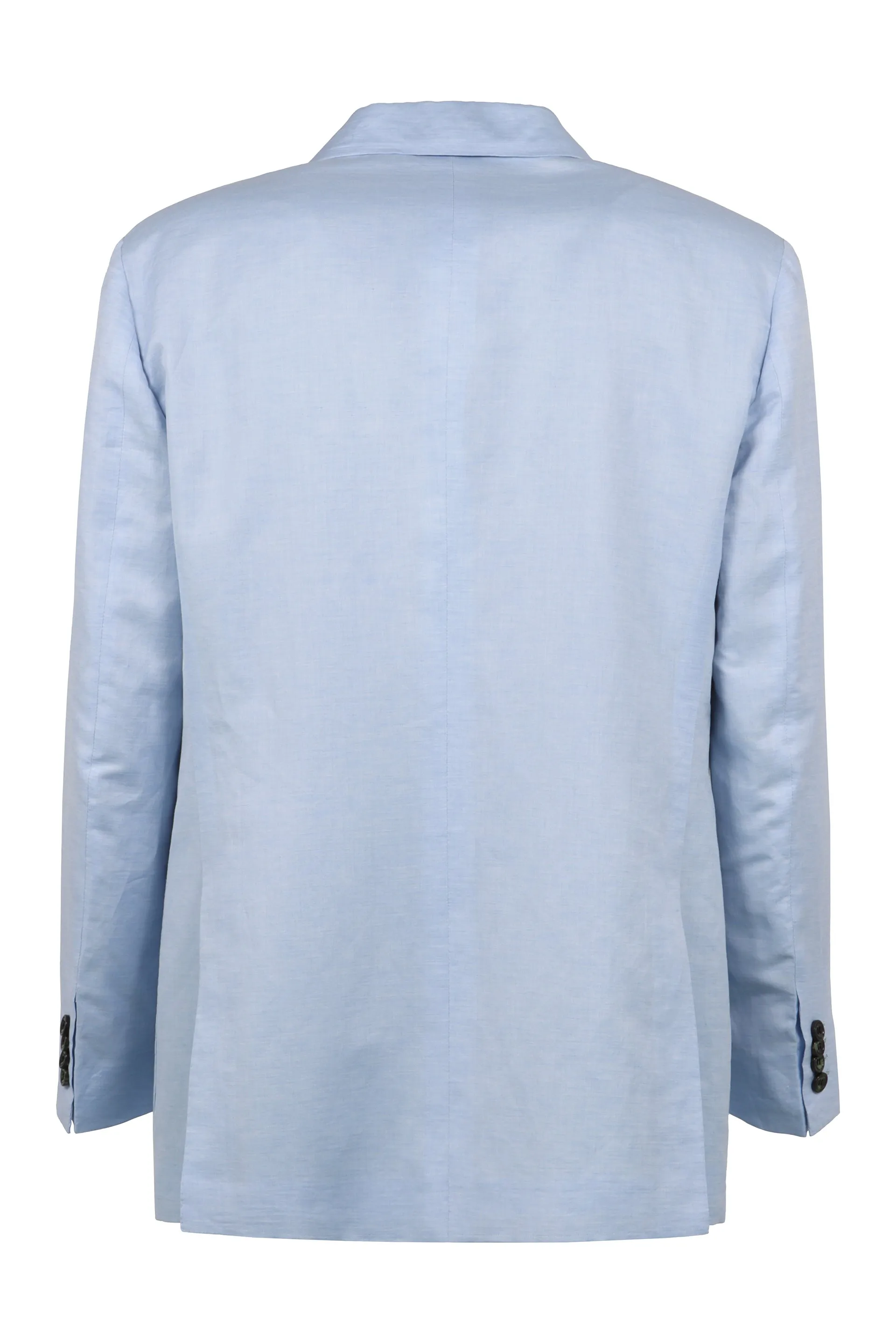 Cotton blend single-breast jacket