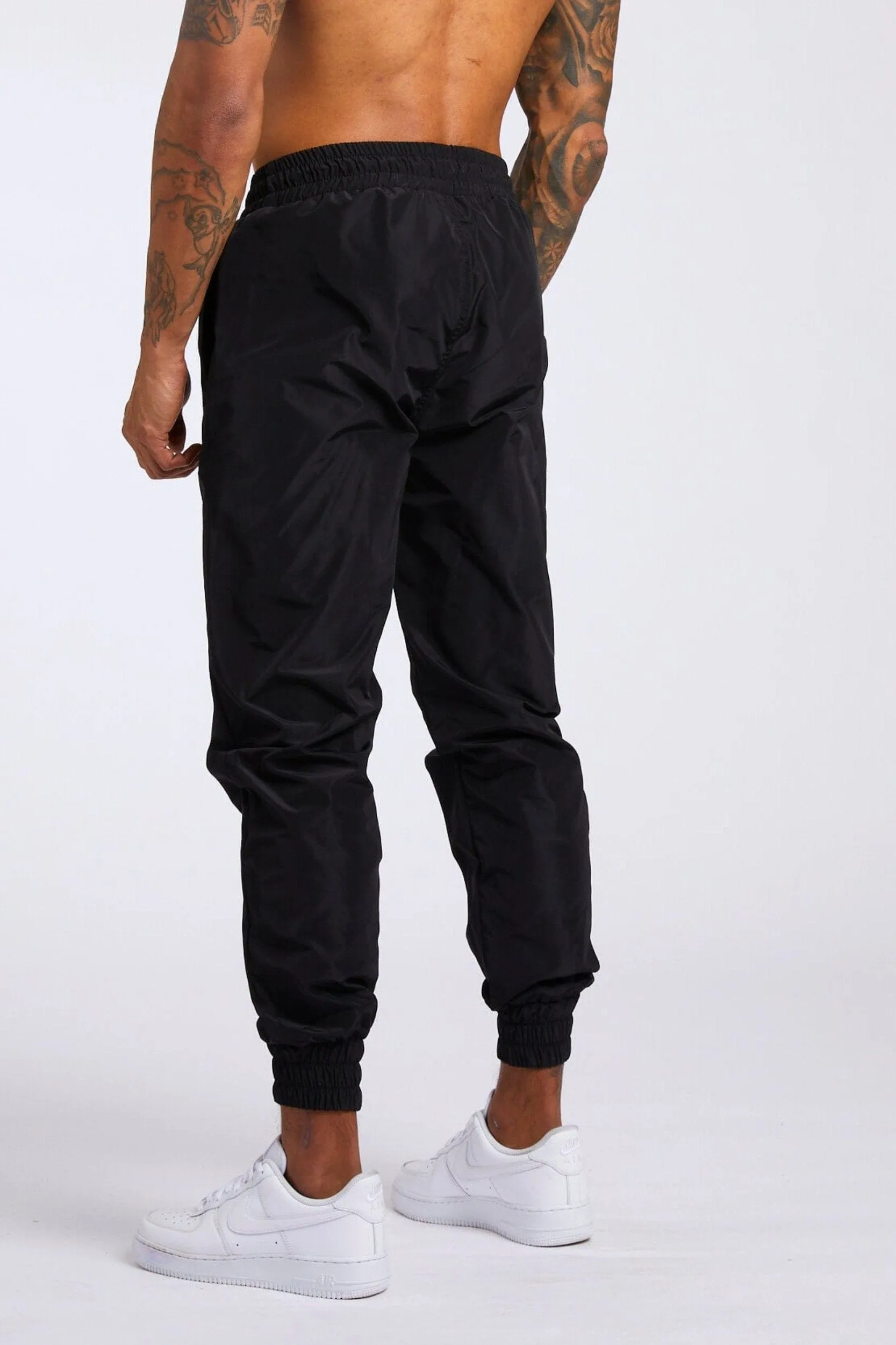 CRINKLE NYLON FIELD PANTS - BLACK