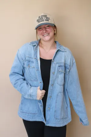 CRISTIAN LIGHT WASH OVERSIZED JACKET