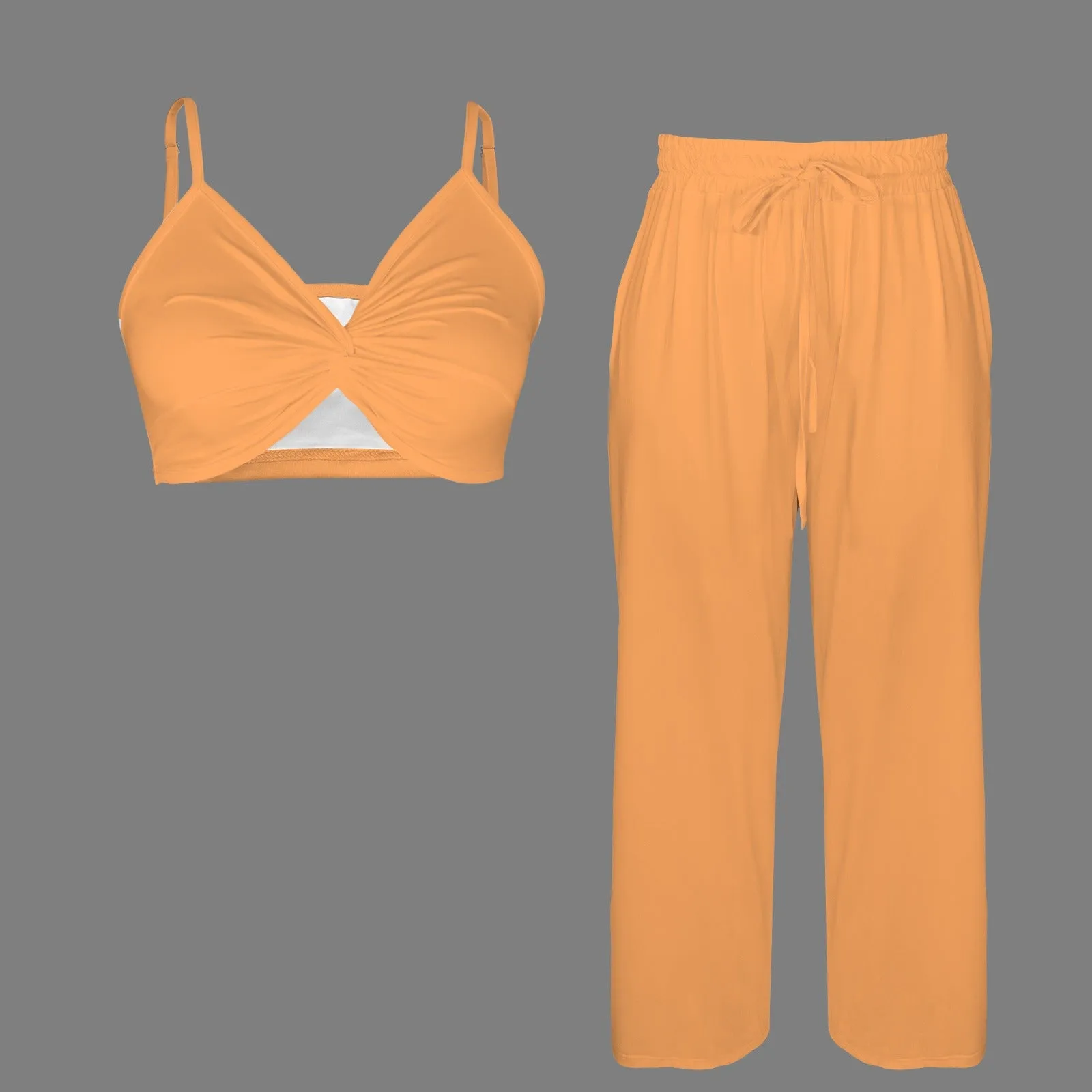 Crop Cami Top & Wide Leg Pants Set