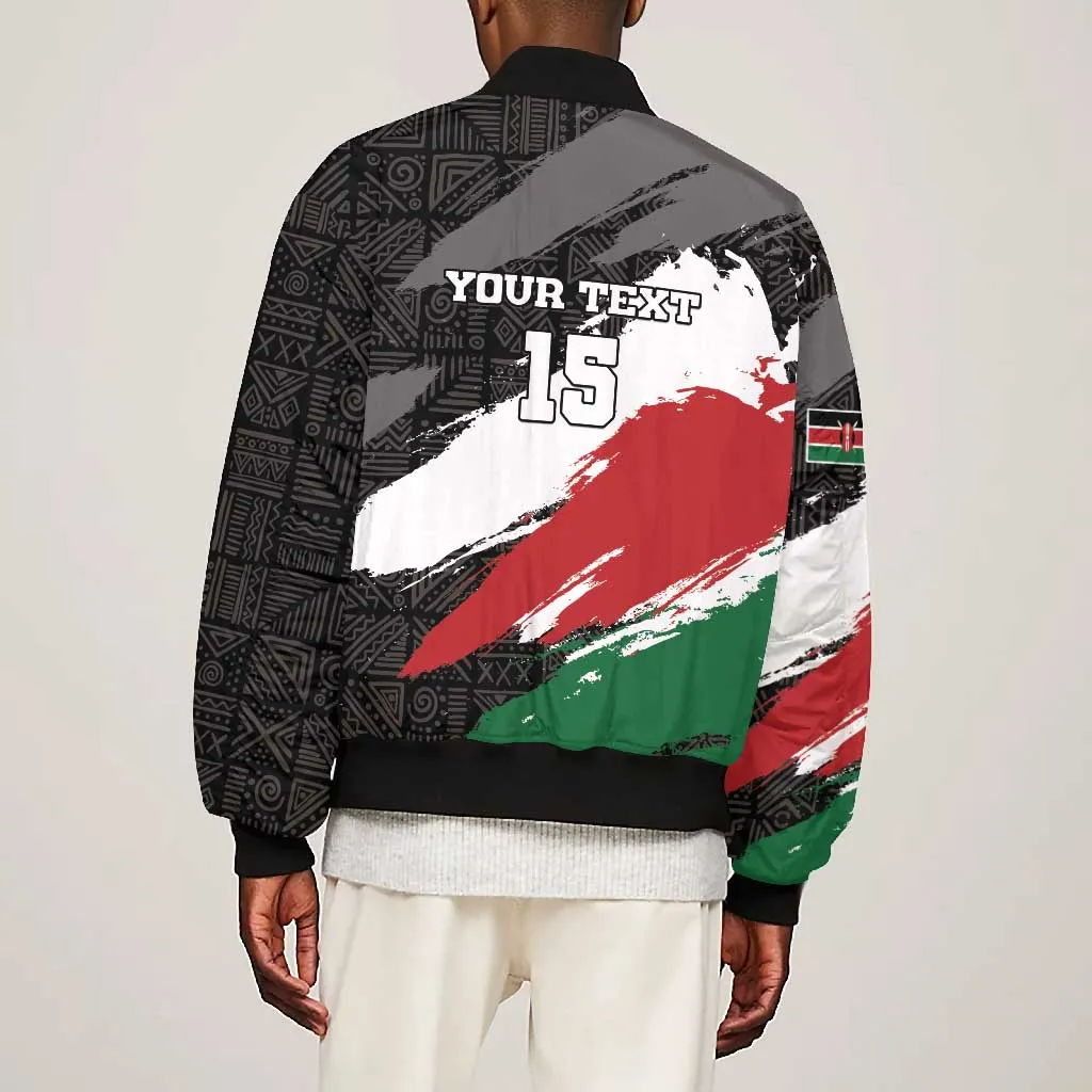 Custom Afro Kenya Bomber Jacket Rugby Sevens - African Pattern LT15