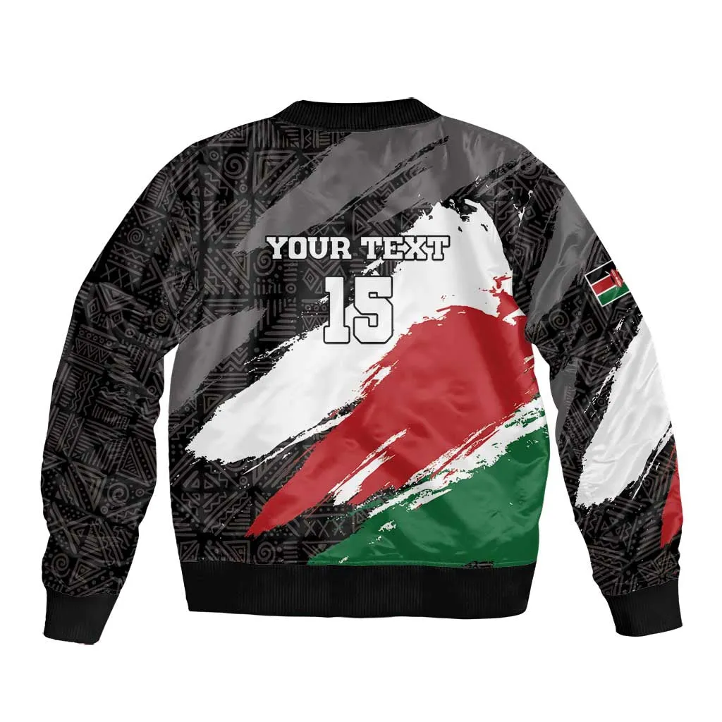 Custom Afro Kenya Bomber Jacket Rugby Sevens - African Pattern LT15