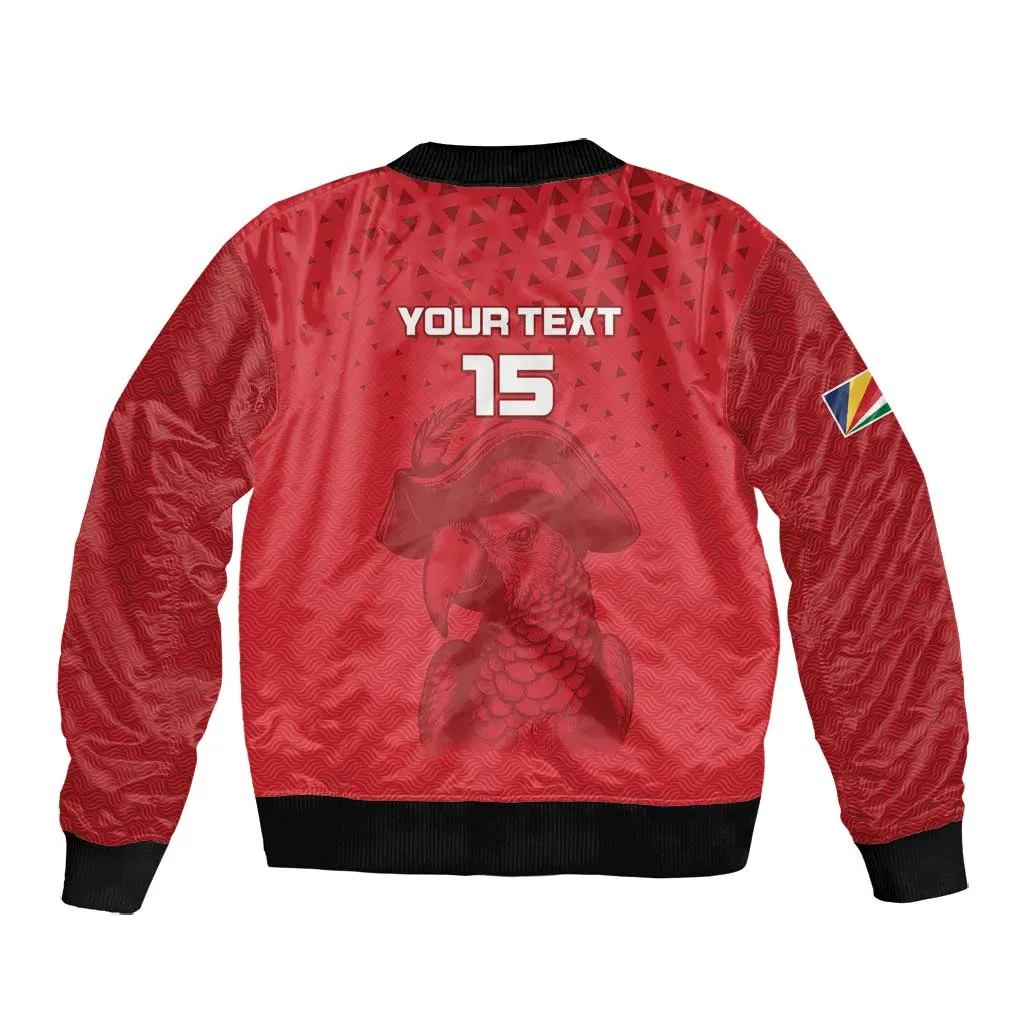 Custom Afro Seychelles Football Bomber Jacket Pirate Parrot LT15