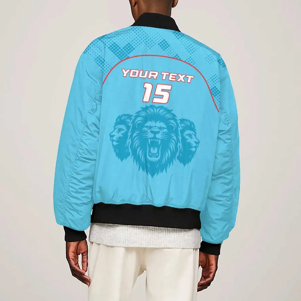 Custom Afro South Africa Cricket Bomber Jacket Roar Saam More - This Is Pretoria LT15