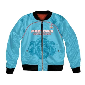 Custom Afro South Africa Cricket Bomber Jacket Roar Saam More - This Is Pretoria LT15