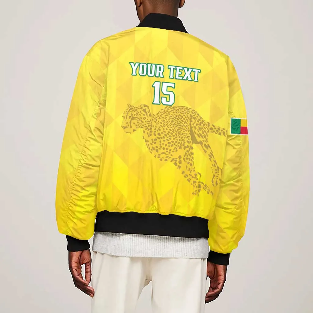 Custom Benin Football Bomber Jacket Go Les Guepards LT15