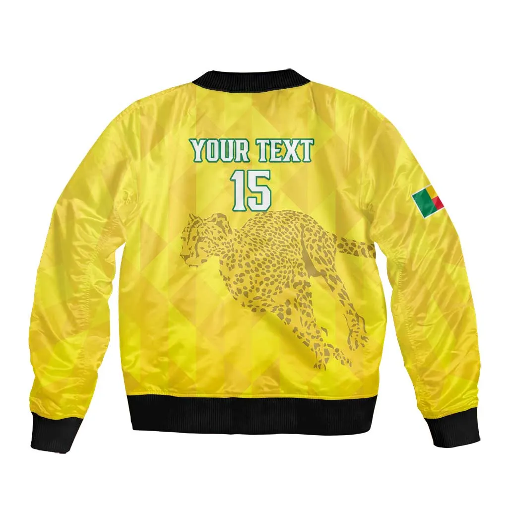 Custom Benin Football Bomber Jacket Go Les Guepards LT15
