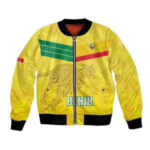Custom Benin Football Bomber Jacket Go Les Guepards LT15