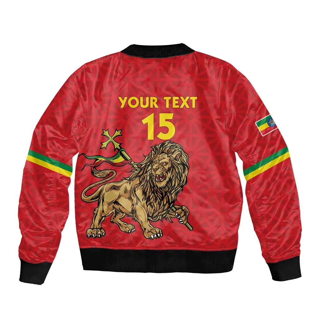 Custom Ethiopia Football Bomber Jacket Go Champions LT15
