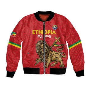 Custom Ethiopia Football Bomber Jacket Go Champions LT15