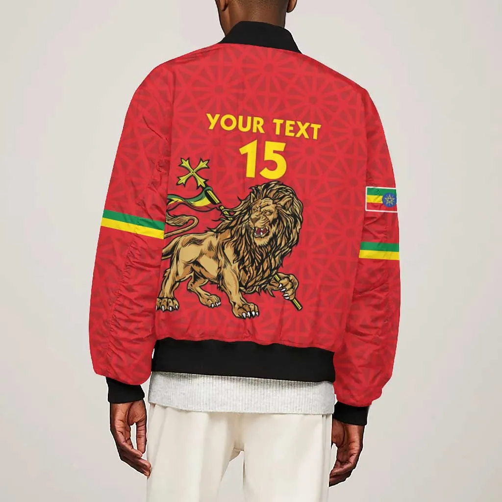 Custom Ethiopia Football Bomber Jacket Go Champions LT15