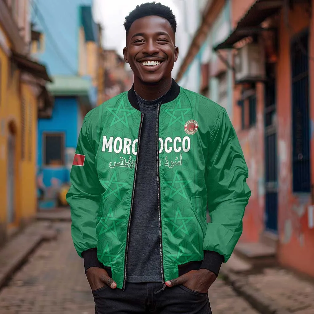 Custom Morocco Football Bomber Jacket Dima Maghrib LT15