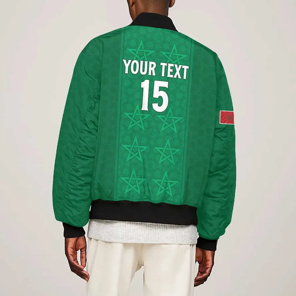 Custom Morocco Football Bomber Jacket Dima Maghrib LT15