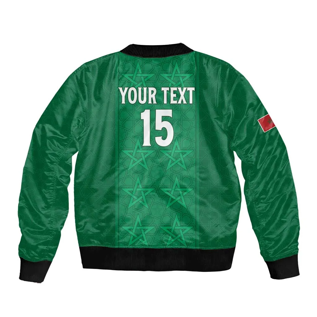 Custom Morocco Football Bomber Jacket Dima Maghrib LT15
