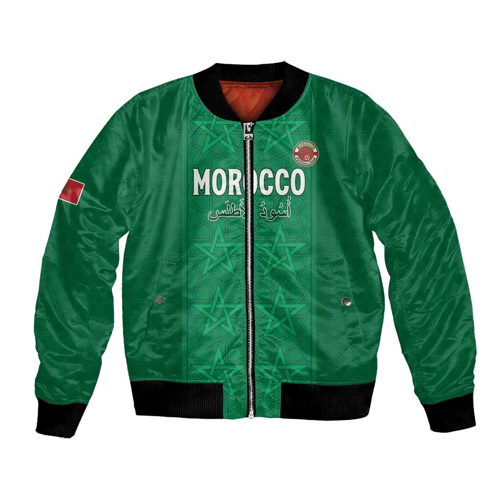 Custom Morocco Football Bomber Jacket Dima Maghrib LT15
