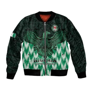 Custom Nigeria Football Bomber Jacket African Pattern LT15