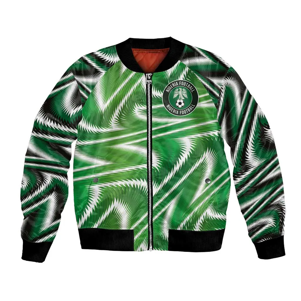 Custom Nigeria Football Bomber Jacket Sporty Super Eagles LT03