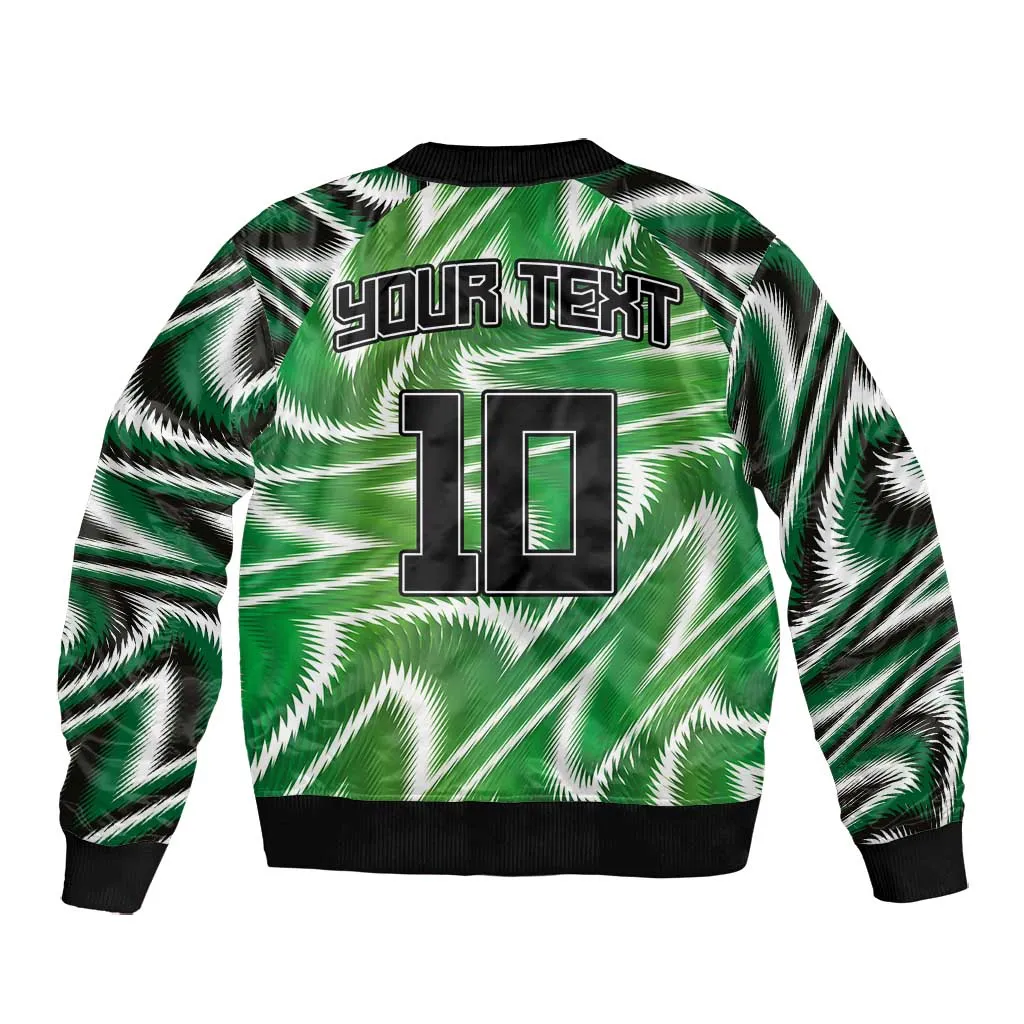 Custom Nigeria Football Bomber Jacket Sporty Super Eagles LT03