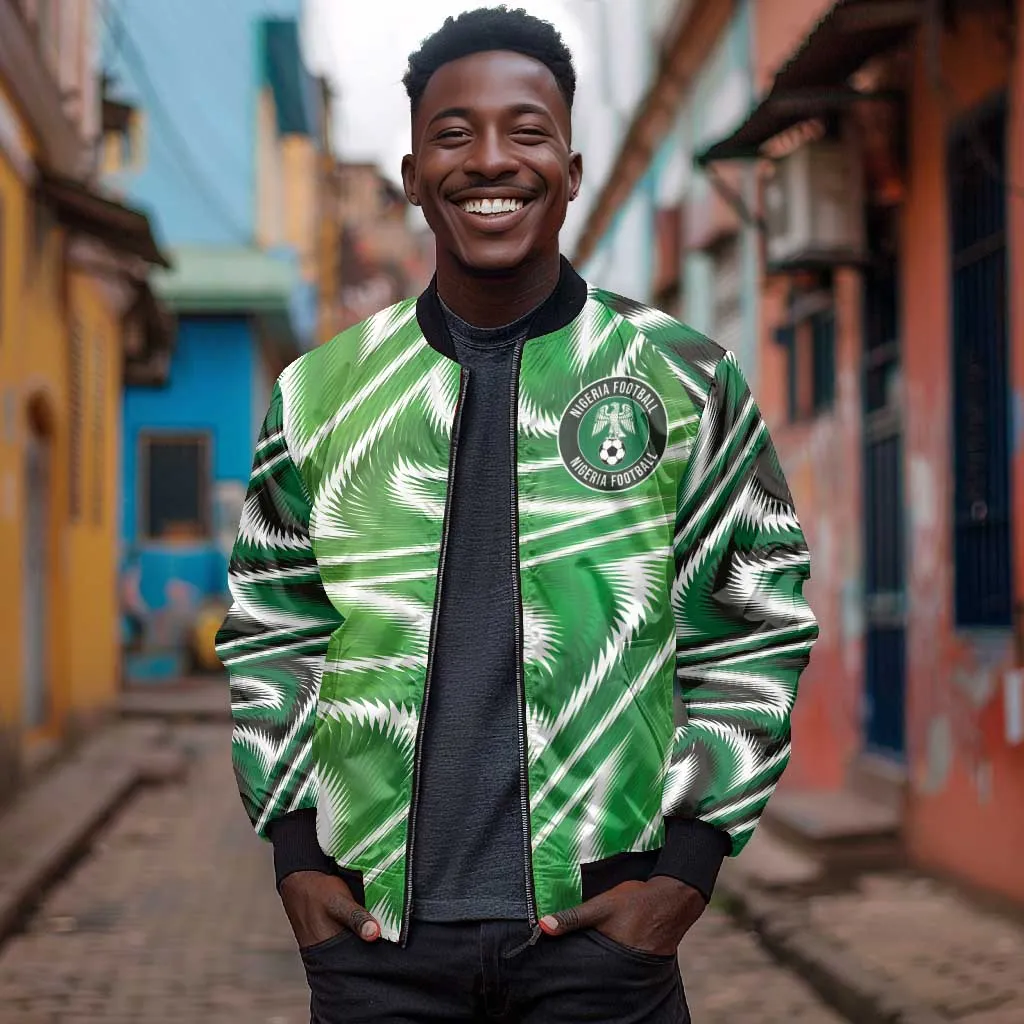 Custom Nigeria Football Bomber Jacket Sporty Super Eagles LT03