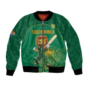 Custom South Africa Bomber Jacket Lion Mascot Proteas Cricket LT15