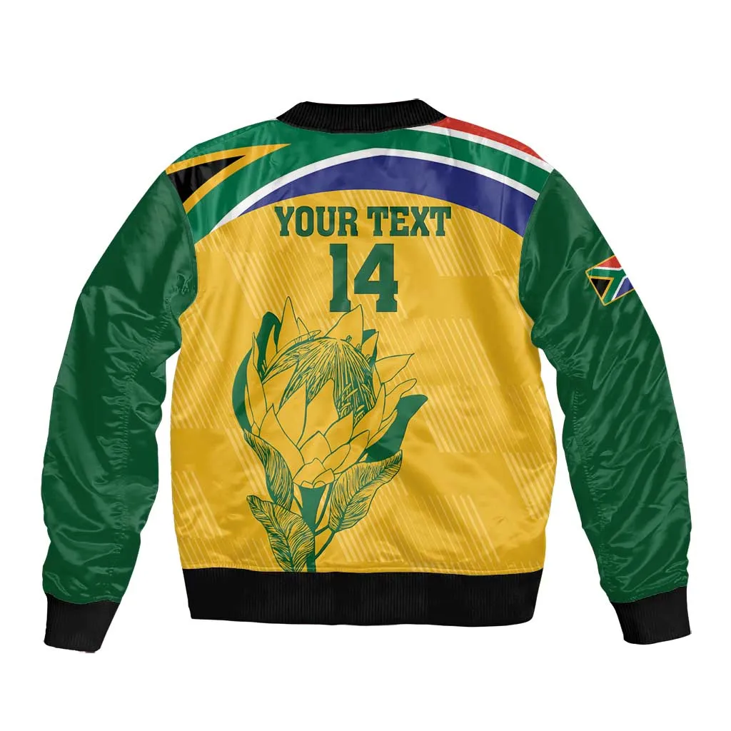 Custom South Africa Cricket Bomber Jacket Go Champions World Cup Proteas LT14