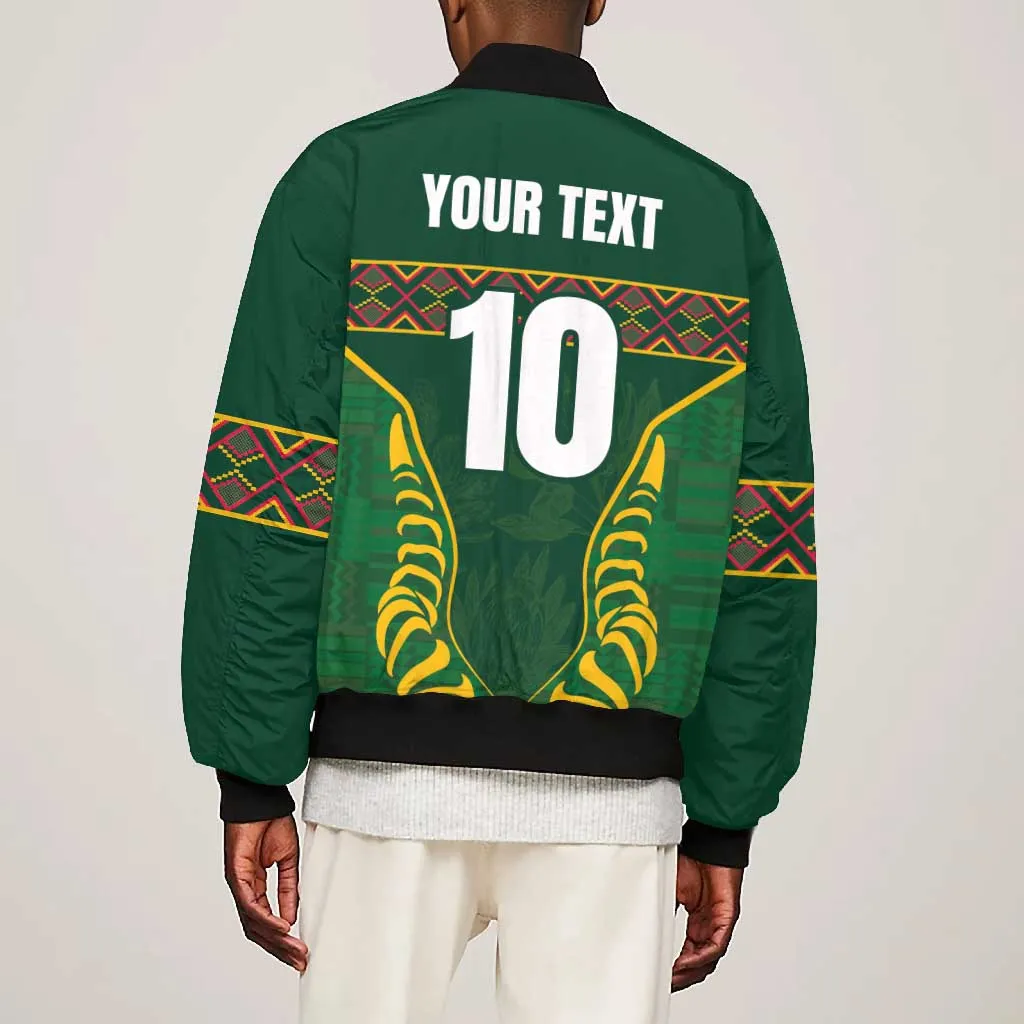 Custom South Africa Rugby Bomber Jacket Springboks Spirit and King Protea LT03