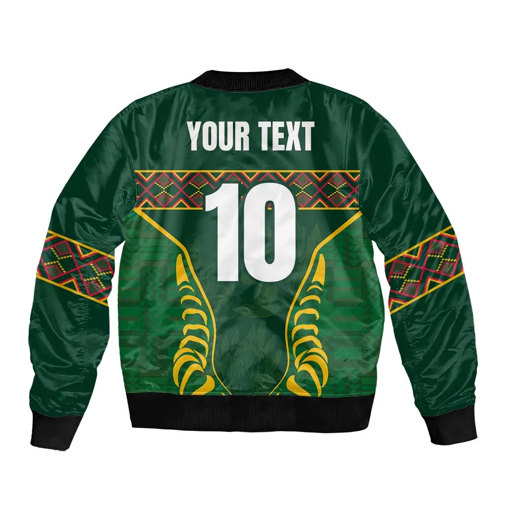 Custom South Africa Rugby Bomber Jacket Springboks Spirit and King Protea LT03