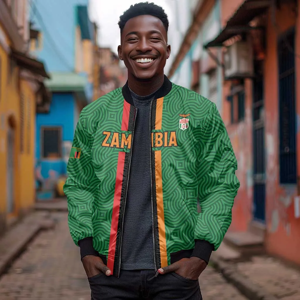 Custom Zambia Football Bomber Jacket Go Chipolopolo LT15