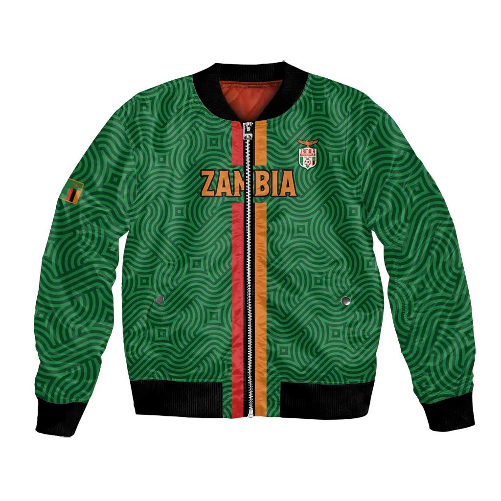 Custom Zambia Football Bomber Jacket Go Chipolopolo LT15